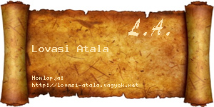 Lovasi Atala névjegykártya